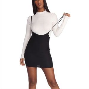 Windsor Black Suspenders Skirt